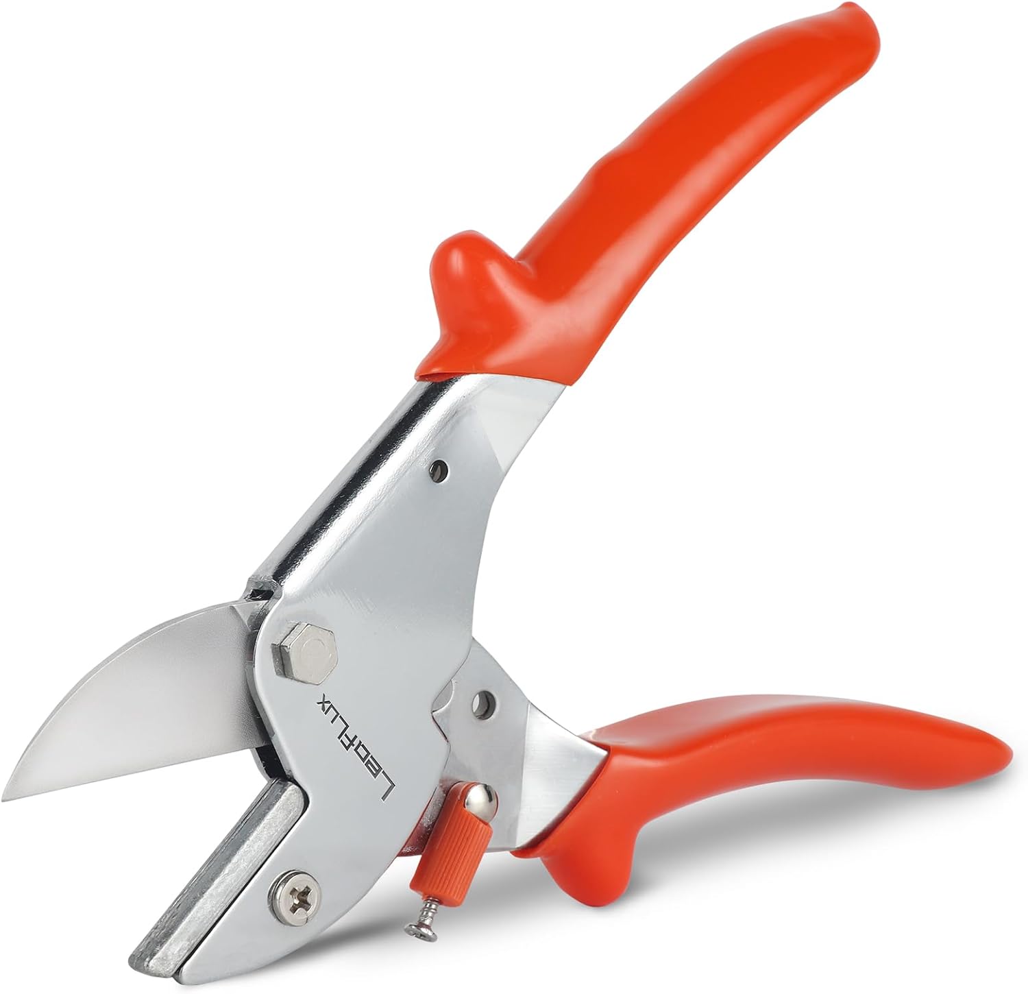LeafLux 8" Professional Heavy Duty Anvil Pruning Shears with Anti-Rust SK-5 Blades, Garden Shears for Dry Stems and Small Branches, Gardening Scissors, Clippers for Wood, Non-Slip Handle. | LFXP1108S