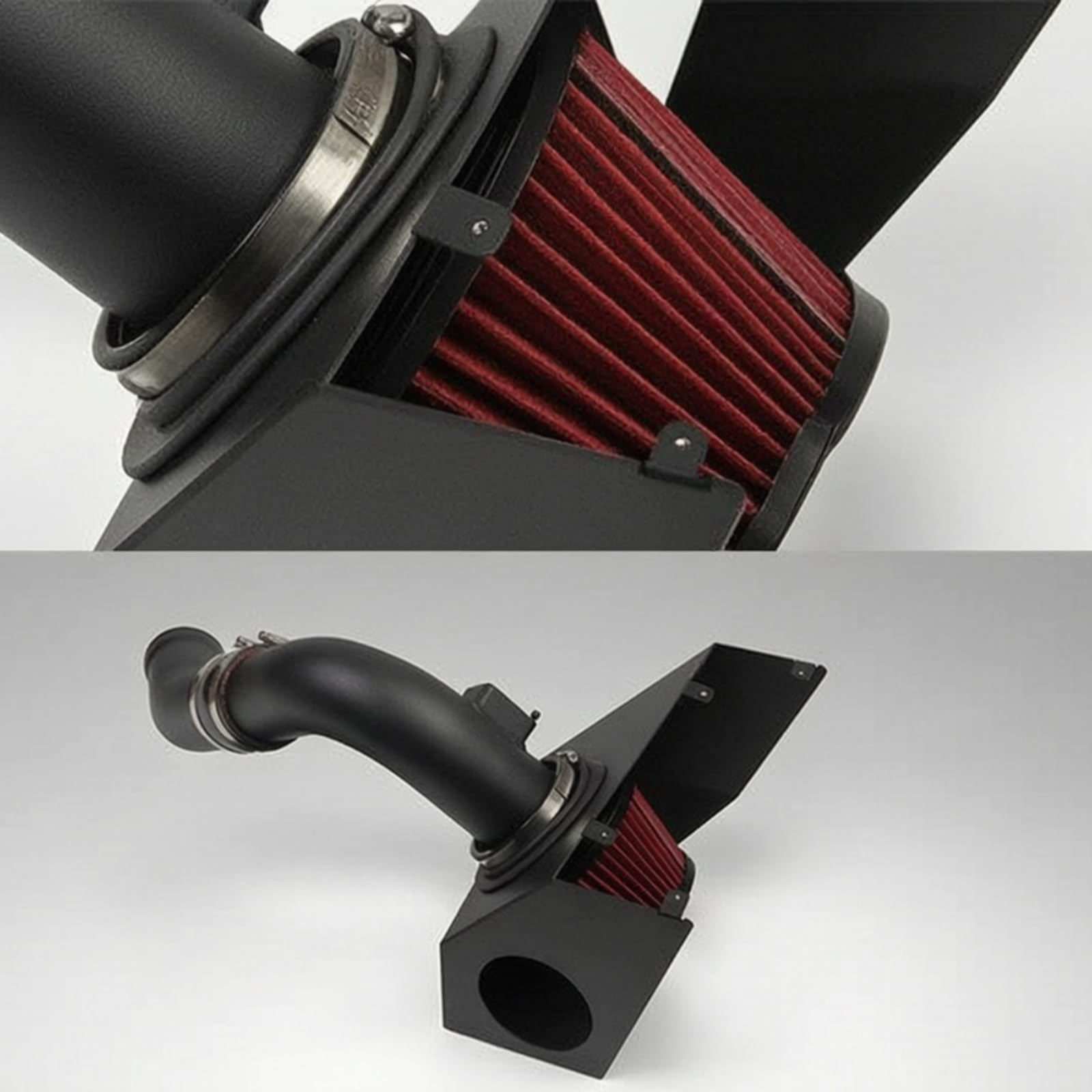 Kit Admisión Frío Flujo Tubo Admisión con Filtro Resistente Al Térmico Filtro Cono para Entusiastas l Motor, Conductores