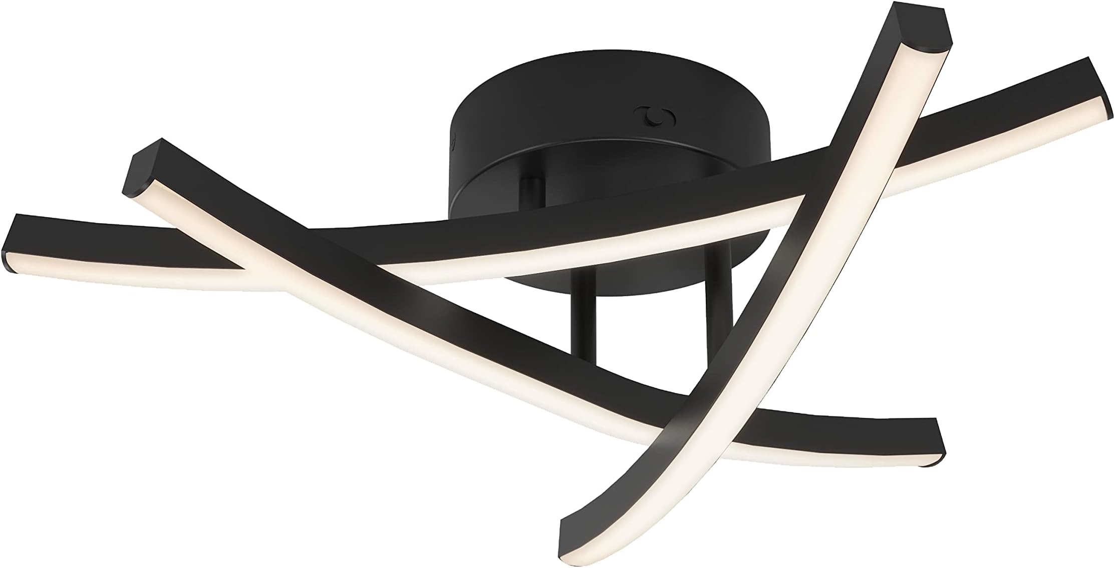 artikaOrly 12W LED Modern Flush Mount - Sleek Black Design | Ideal for Any Space | 850 Lumens, Adjustable 3000-4000-5000K Kelvin, Aluminum Build, Bulb Included