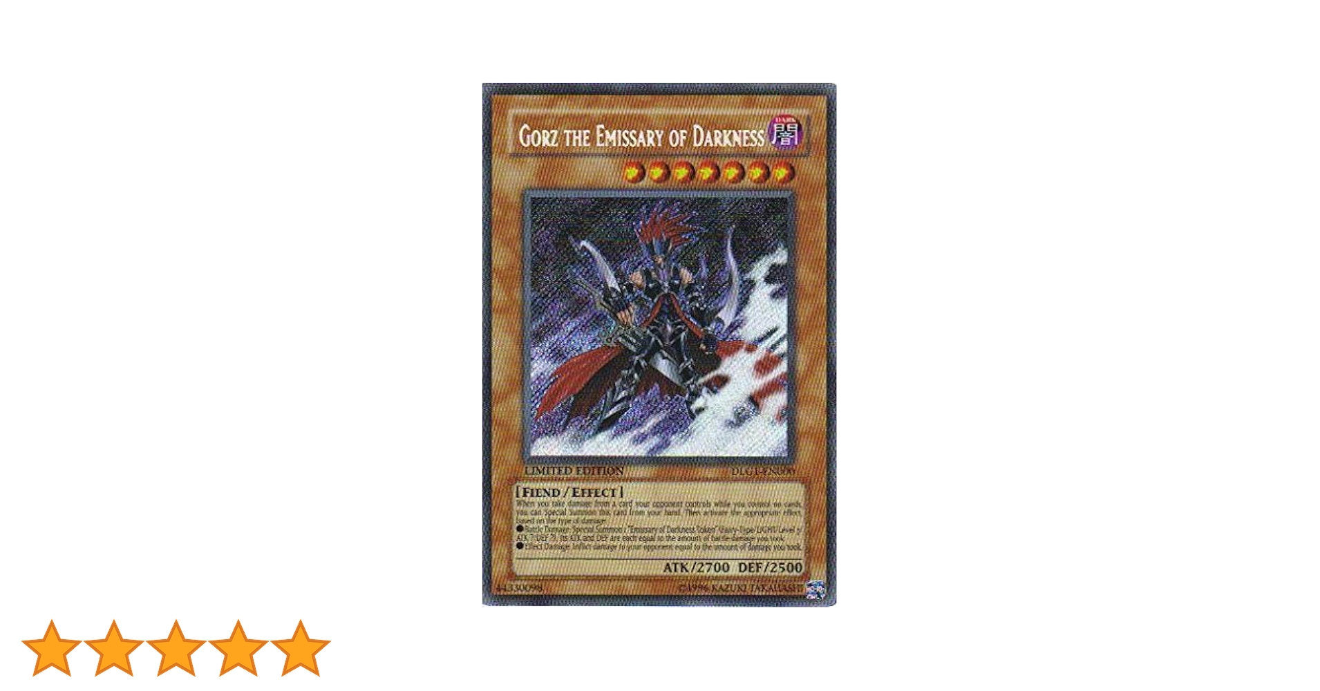 Amazon.com: Yugioh DLG1-EN000 GORZ THE EMISSARY OF DARKNESS