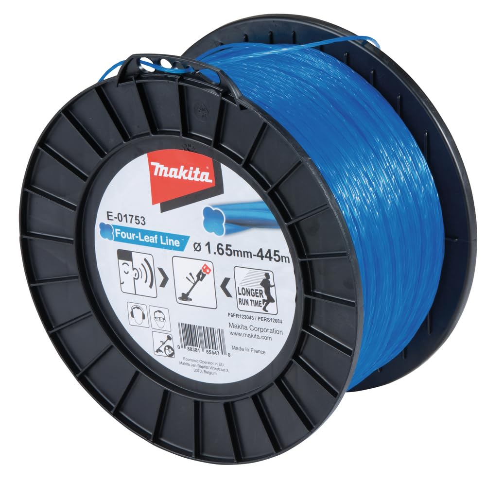 Makita E-01753 Desbrozadora de Hilo Azul con Hoja de trébol 1,65mm 445m