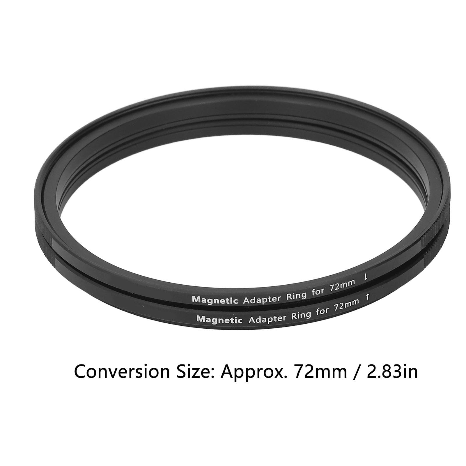 Anillo Adaptador de Filtro Magnético de 72 Mm, Adaptador de Anillo de Filtro de Lente de Aleación de Aluminio para Cámara, con Proceso de Moldeado CNC, Resistente a la Erosión y