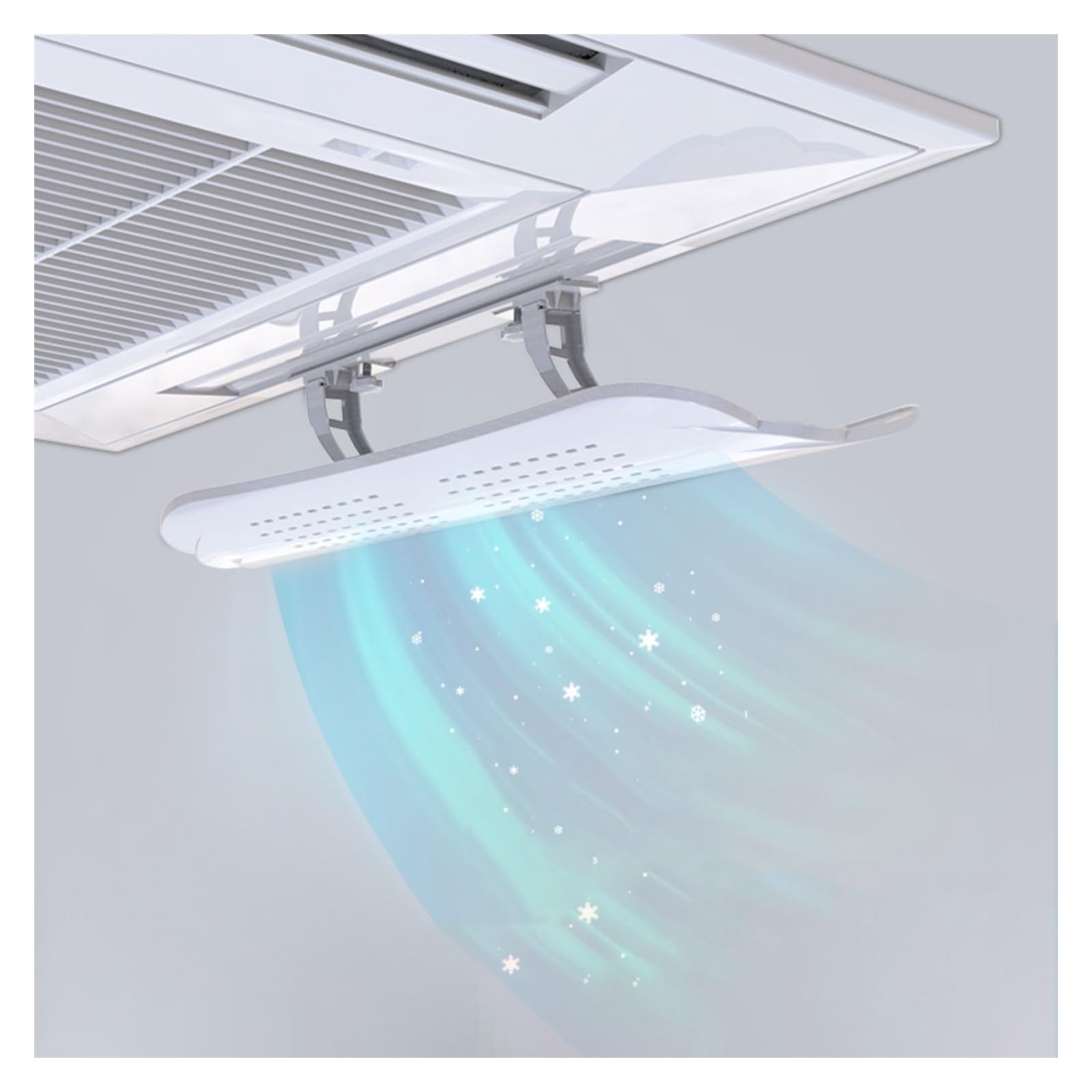Deflector De Aire Acondicionado 4 Uds Deflector De Ventilación De Aire Acondicionado Central Ajustable Fácil De Instalar Parabrisas For Accesorios Del Hogar