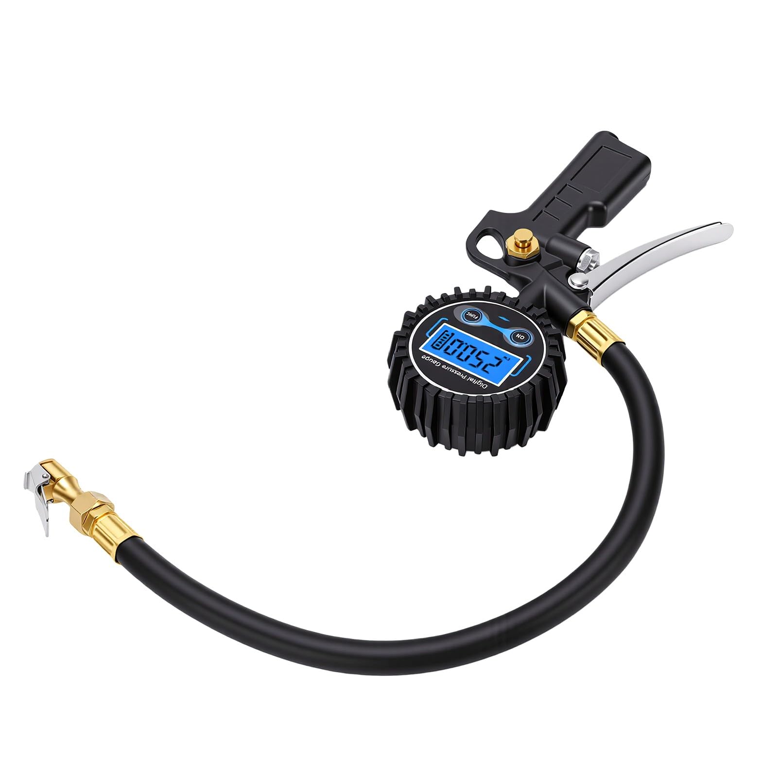Generic Cyfrowy Miernik Ciśnienia w Oponach z Inflatorem Dokładne Pomiary 0,1 PSI dla Samochodów Osobowych, Ciężarowych, SUV-ów, Motocykli ze światłem LED