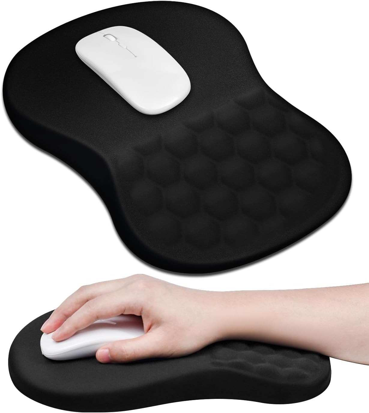 JIKIOU Ergonomic Mouse Pad Wrist Support with Massage Design