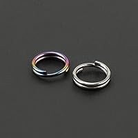 Vista 5 de 10 llaveros de aleación de titanio, accesorios de llavero EDC para herramientas pequeñas para exteriores, mini conectores para hacer joyas