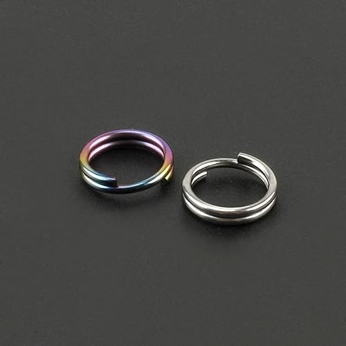 Miniatura 5 de 10 llaveros de aleación de titanio, accesorios de llavero EDC para herramientas pequeñas para exteriores, mini conectores para hacer joyas,