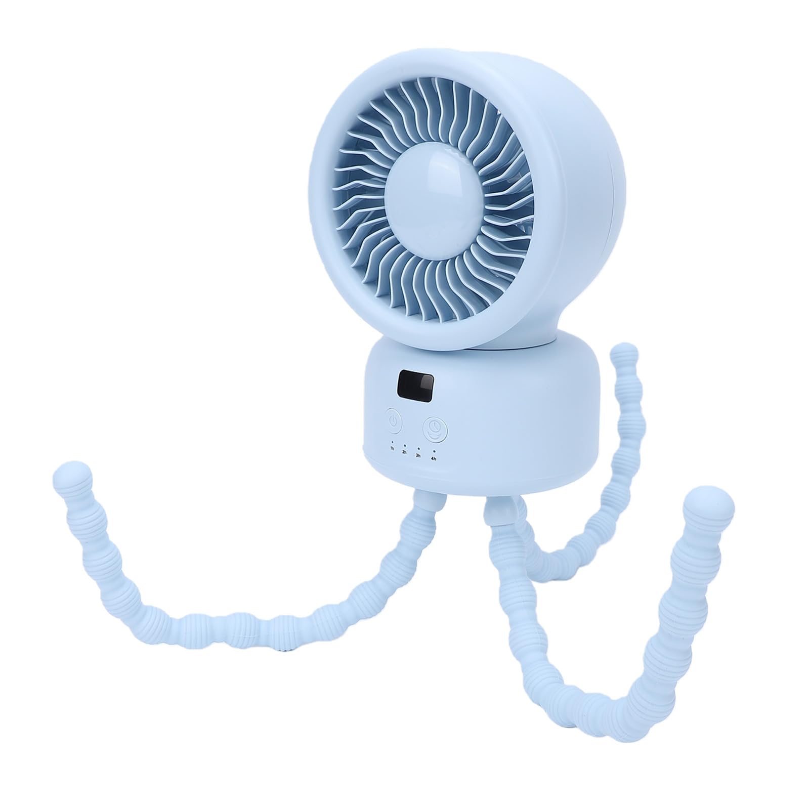 Ventilador para Cochecito con Batería, Ventilador Flexible con Clip para bebé y Camping, 5-14 Horas de Refrigeración Silenciosa, 9000 MAh