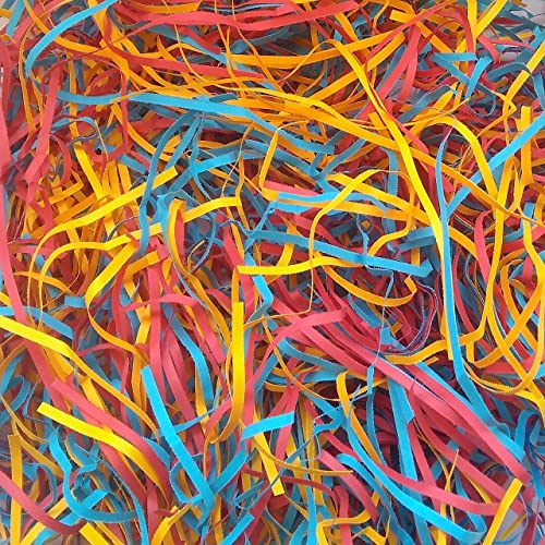 Image of Shredded Paper for Packing 500 gm, Gift Wrapping Paper Shreds, Paper Grass, Paper Shreds for Gift Packing, DIY Craft, Easter, Baby Shower Decorations - Multi Color