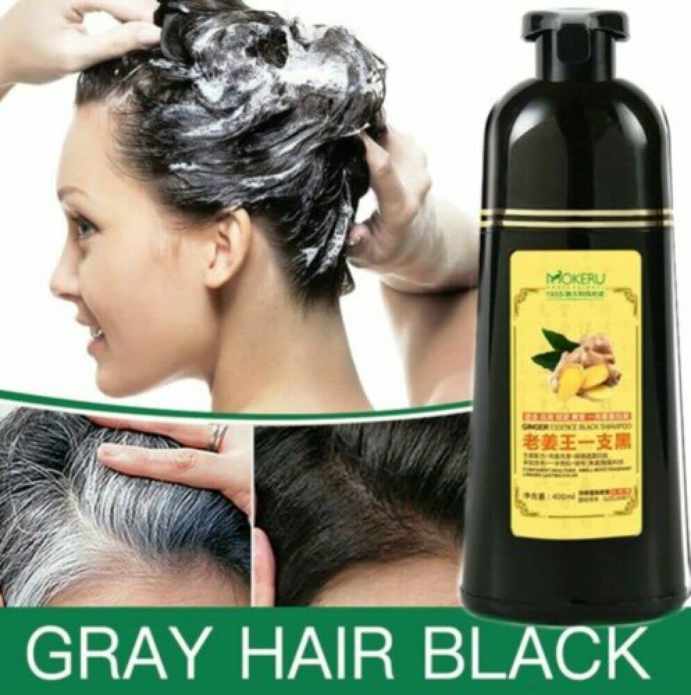 Buy Mokeru Ginger Herbal Instant Black Hair Dye Shampoo For White Hair