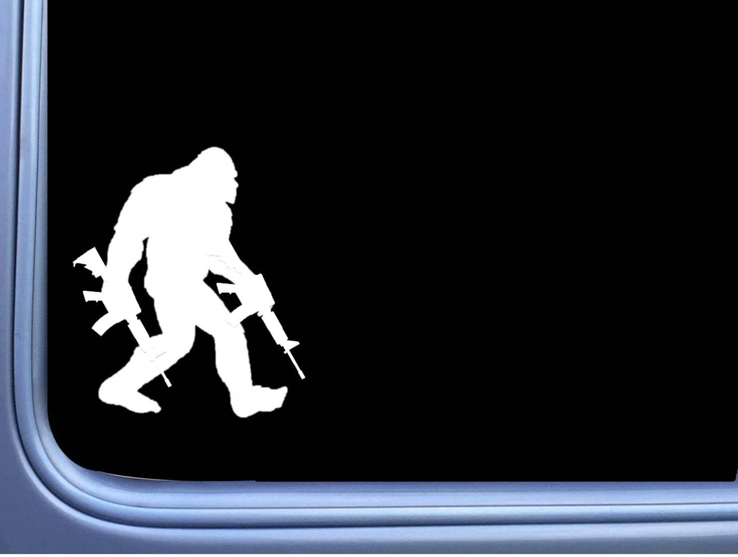 Bigfoot Packing AR's Sasquatch squalch Yeti Decal Vinyl Sticker Auto Car Truck Wall Laptop | White | 6" Wide…