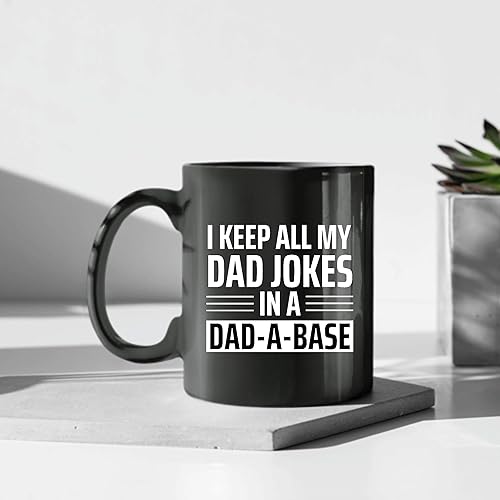 Miniatura 4 de Funny Fathers Day Gift for Dad Joke Loving Dads My Dad Jokes in A Dad A Base 11oz 15oz Black Coffee Mug
