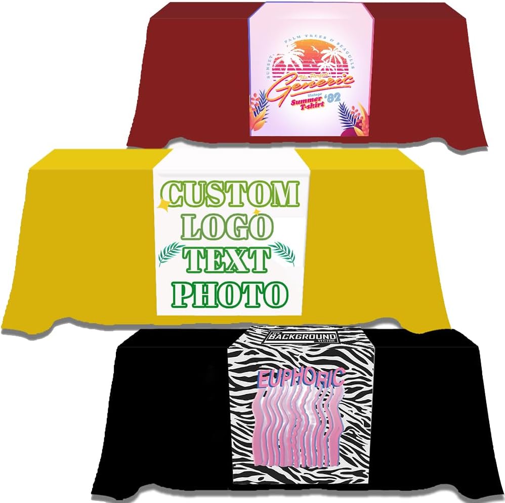 Custom Table Runner with Business Logo, Custom Table Cloth