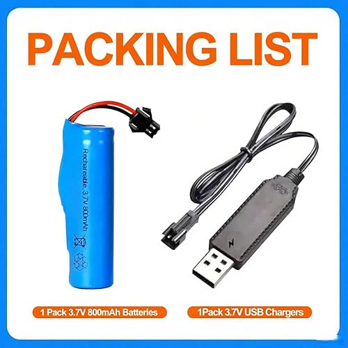 Miniatura 6 de Batería recargable de iones de litio de 3.7V 800mAh para coches RC, barcos, camiones, juguetes de control remoto