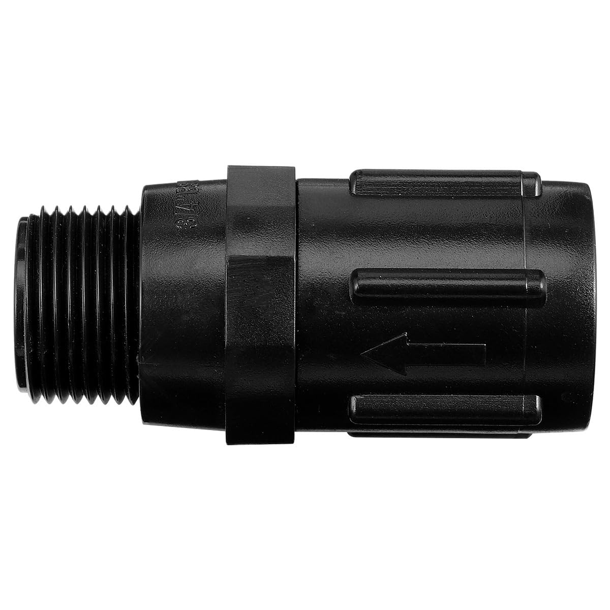 Régulateur de pression d'eau de 45 PSI pour système d'irrigation goutte à goutte 86,4 cm en plastique fileté Valve Tuyau d'irrigation Pièces efficaces Noir