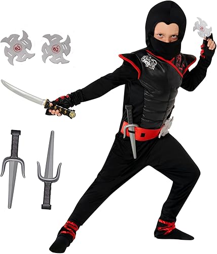Morph Boys Ninja Costume Kids Ninja Costume Ninja Costume Kids 6-8 Ninja Costume Kids 4-6 Ninja Outfit Ninja Mask Kids