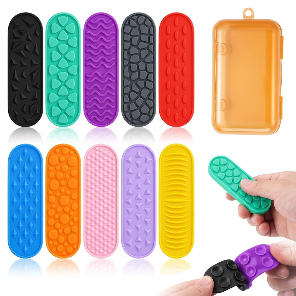 PATPAT Textured Fidget Suction Cup Silicone 4 Textures Kids Adults 10, 8*2c