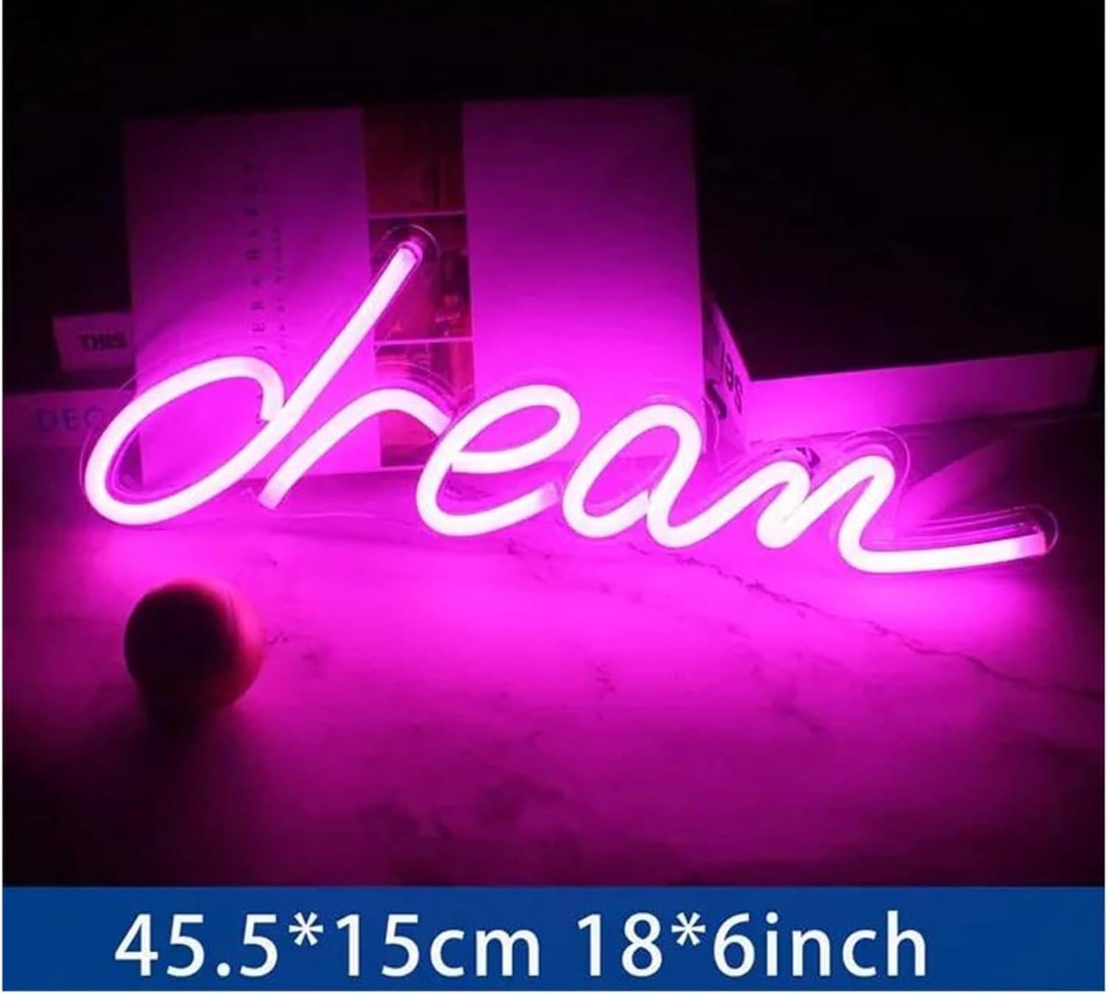 Señal de luz de neón Luces nocturnas decorativas de neón para habitación infantil, dormitorio, bar, cafetería, decoración pared(Rojo)