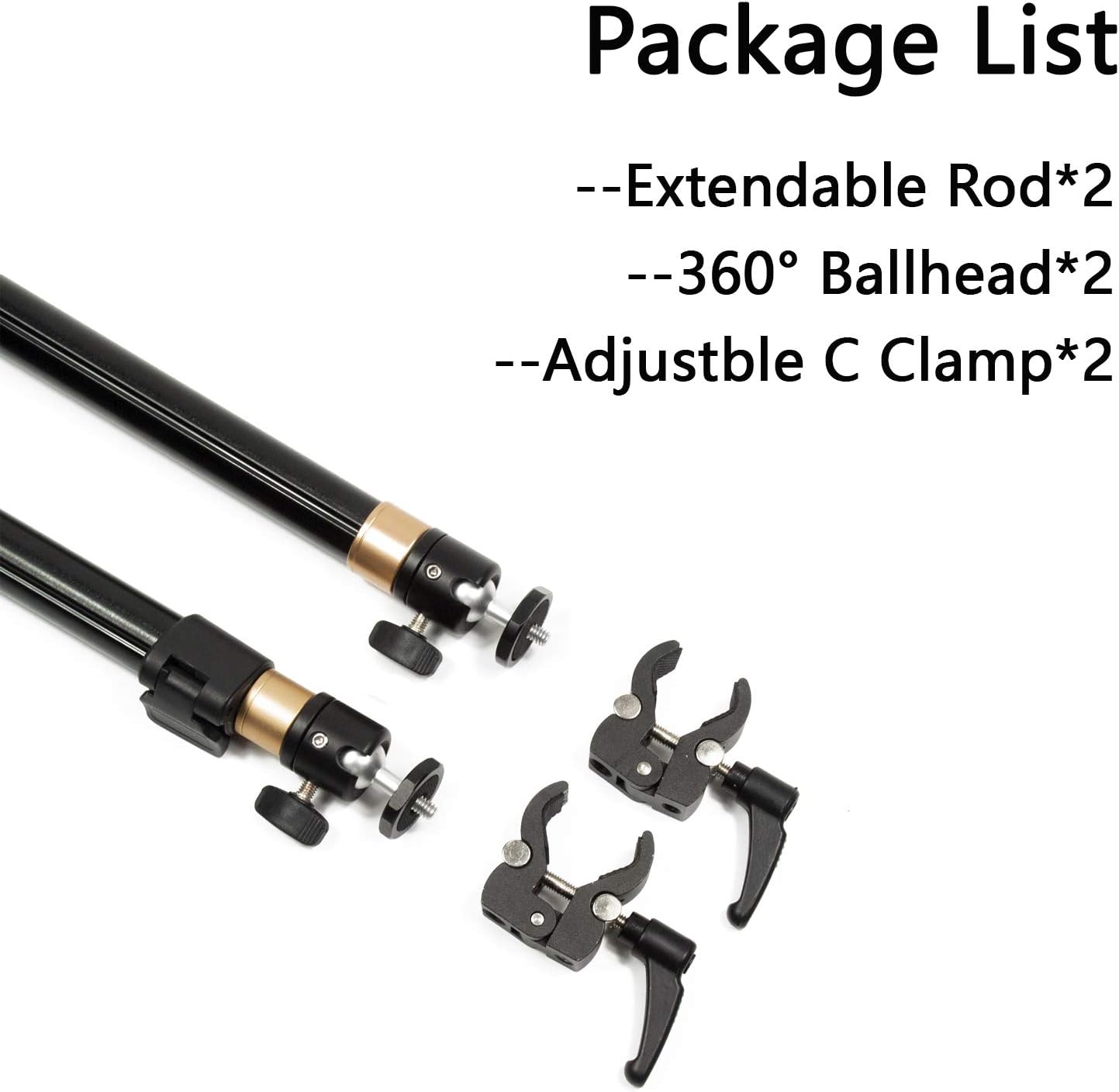 Tесh Dеаlѕ 🔥 MULIOCEAN Camera Slider Support Arm(2 Arms in), Tripod Stability Arm/Rods for Increasing Stability in Aluminum Alloy, Extendable Poles for Camera Slider Rail Track with C Clamps and Ballhead