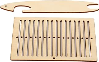 Kit de tear de tecelagem 2 peças ferramentas de tecelagem para tear, ferramentas de tecelagem para shuttle de tecelagem, artesanato para pulseira, bolsa, cinto, alça de câmera, tear de tecelagem rígida para iniciantes