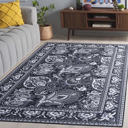 Tapete Safavieh Arizona 5' x 8' Negro y Gris miniatura 1