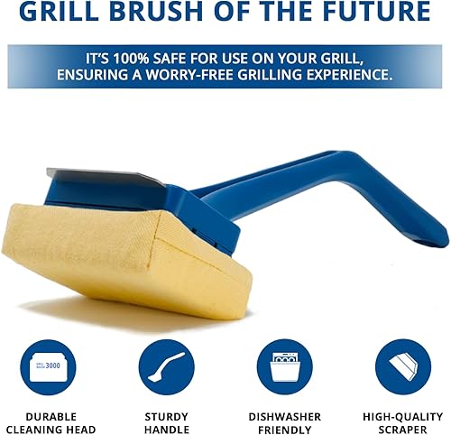 Miniatura 3 de Grill Rescue Cabezal de limpieza de raspador reemplazable para barbacoa, cepillo de parrilla sin cerdas, herramientas raspadoras seguras, duraderas
