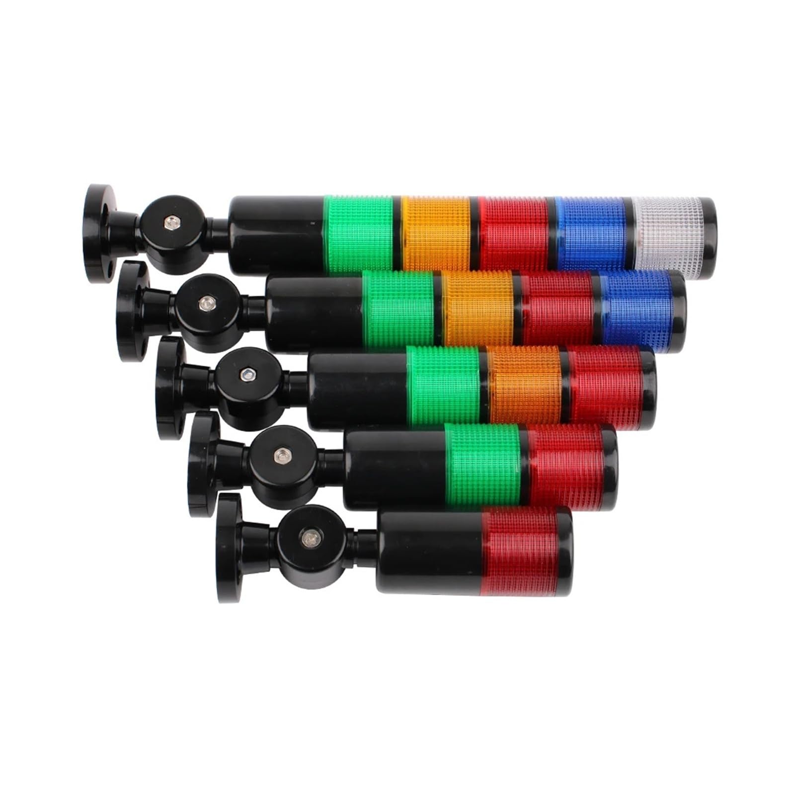 Lámpara de advertencia de luces de alarma de pila de múltiples capas de luz LED de señal constante de Flash negro de 50mm