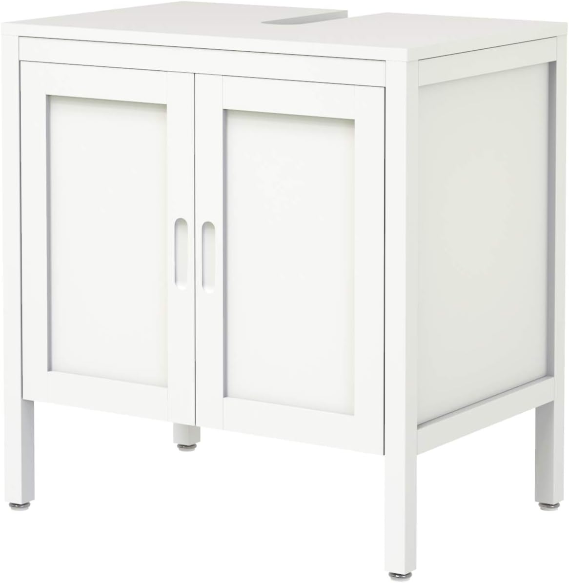 Interbuild Single-Sink Bathroom Vanity Base Cabinet | 2-Door Organizer | Kitchen Storage Cabinet | 23.62"x15.75"x23.43"