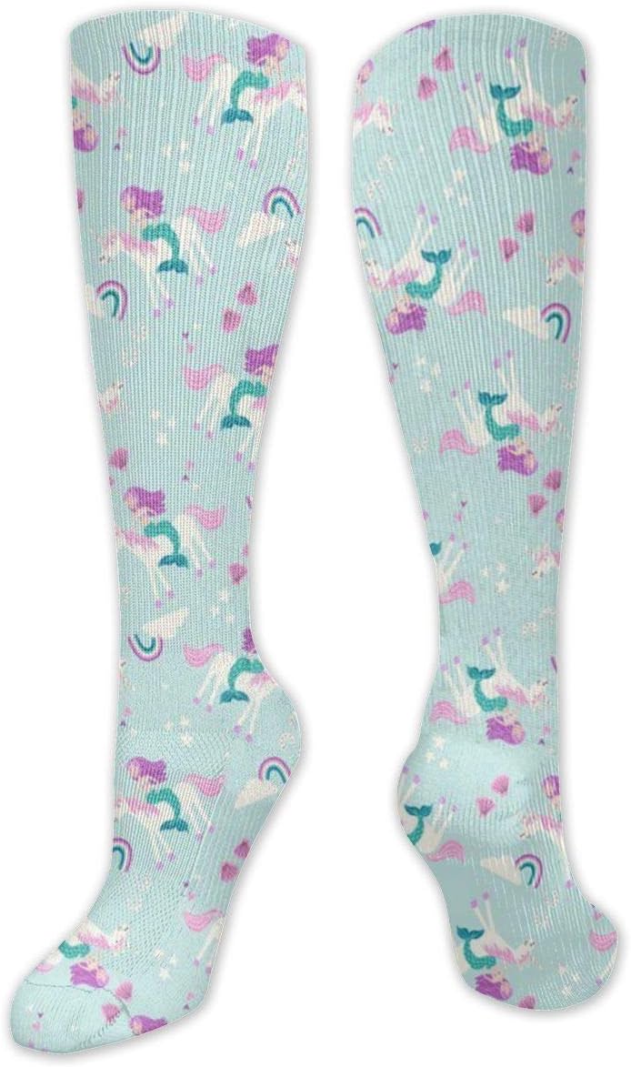 Cute Mermaid Unicorn Knee Socks Boot Stockings High Socks