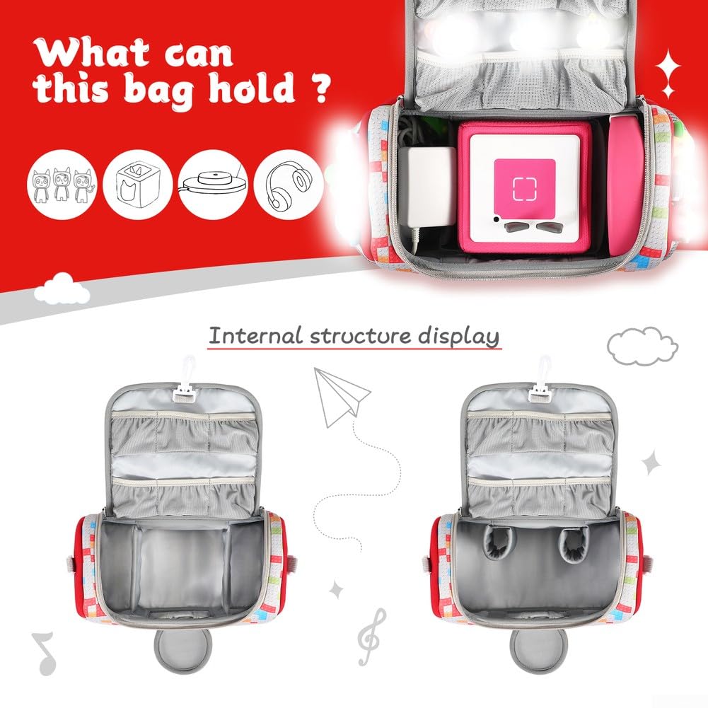 Tragetasche für Toniebox-Starter-Set, Aufbewahrungstasche für Toniebox-Audio-Player, Tragetasche für Toniebox-Zubehör, Tragetasche für Toniebox-Audio-Player und Hören (Rosa)