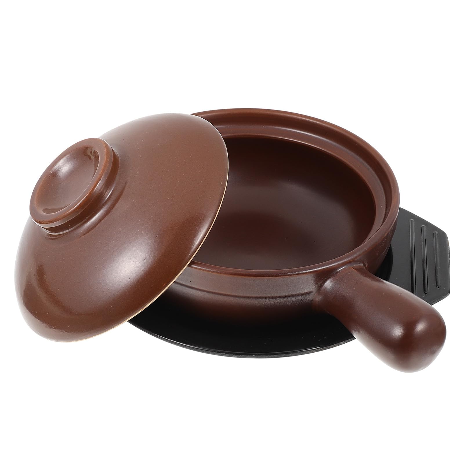 Zerodeko 1juego Cazuela de Cerámica con Asa Resistente Altas Temperaturas para Cocina Doméstica con Base Olla para Guisos y Sopas Utensilios de Cocina Ergonómicos y Duraderos