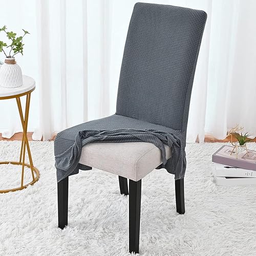 Miniatura 6 de DECHOUS Funda para silla de comedor, fundas extraíbles y lavables para sillas de cocina, para el hogar, cocina, restaurante, muebles de niños, color