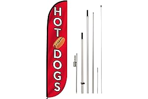 LookOurWay Feather Flag Set for Food Businesses