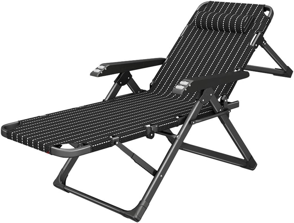 Renovation House Folding Sun Loungers Patio Lounge Chair for Adults | Reclining Office Chair with Footrest and Headrest | Outdoor Deck