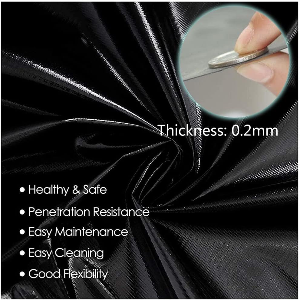Garden Pond Liners Flexible 0.2mm Fish Pond Liner HDPE, Pool Membrane, Rubber Pond Tarp Liner Fabric Liner for Fish Ponds Water Features Fountain Seals 6x6m 6x8m 6x10m 7x7m 8x8m 8x10m 9x9m
