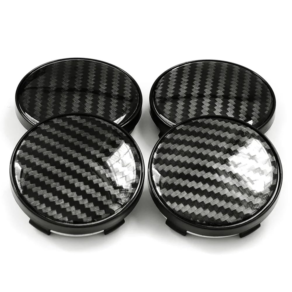 4 Pcs Wheel Centre Caps for Toyota Sienna, Car Hub Center Cap Waterproof Decoration Centre Cover Rim Covers Replacement,normal-carbon fiber