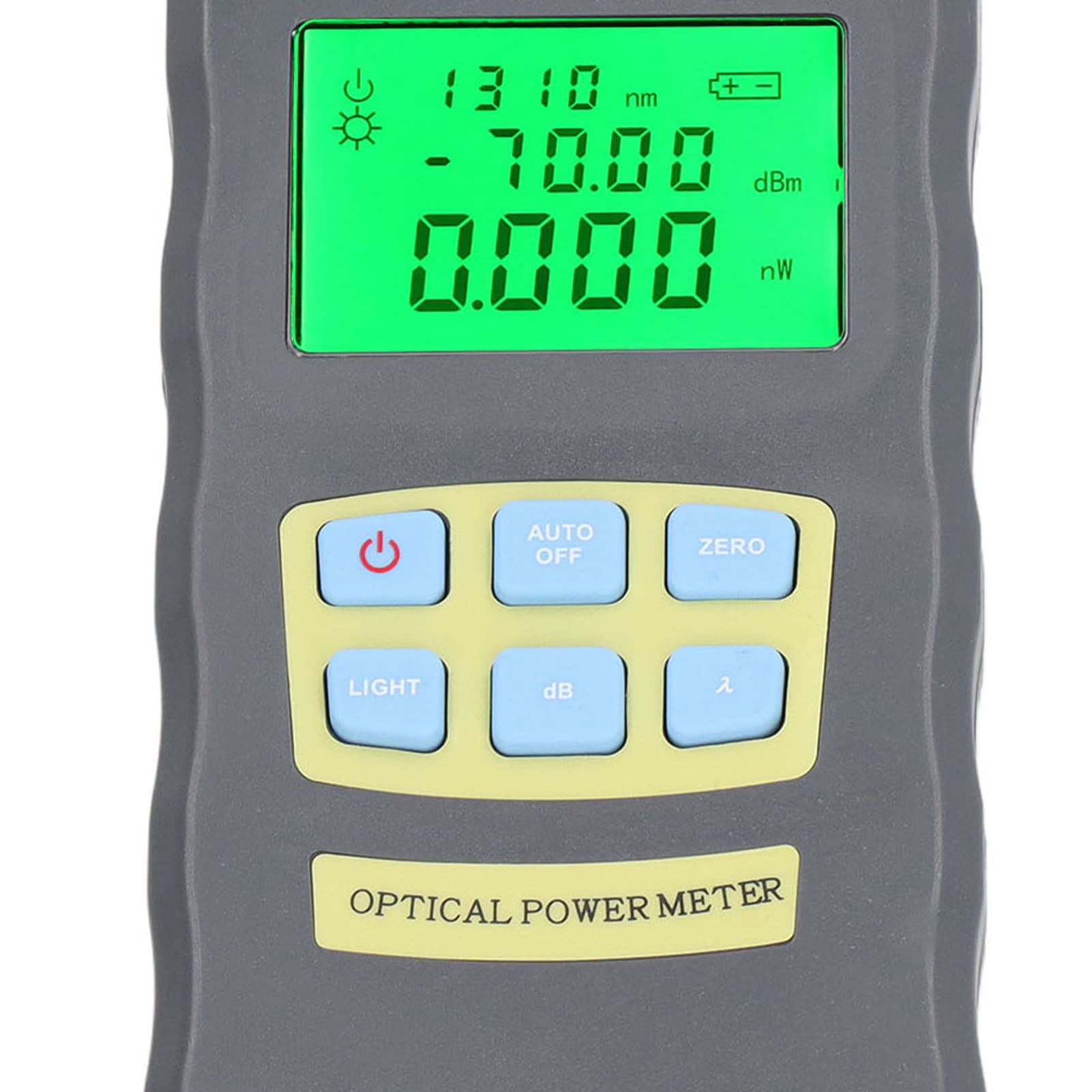 Eujgoov Fibra Ottica Power Meter, Fibra Ottica Auto (-70) to (+10) dB Misuratore di Potenza a Fibra Ottica, Precisione ±0,2 dB, 180x83x28mm
