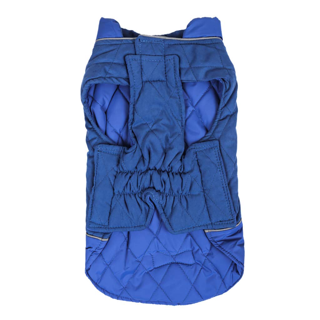 LINSINCH Coat Soft Warm Pet Jackets Winter Windproof Waterproof Dog Small Medium Large Dogs Outdoor Blue XL