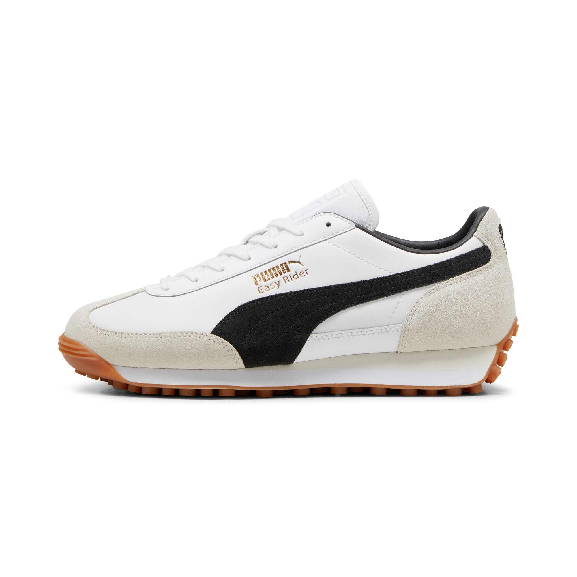 Puma Men's White/Black/Gum Easy Rider Mix ' Gum' 399025-01