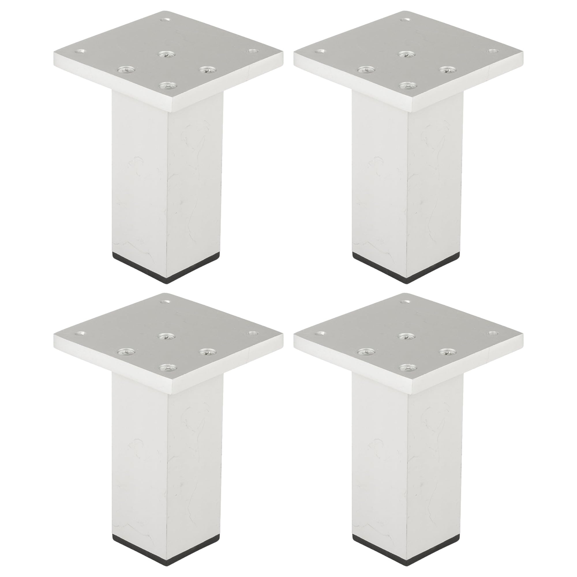 Pied de meuble chrome mat 38x38 pour réparer un buffet qui vacille