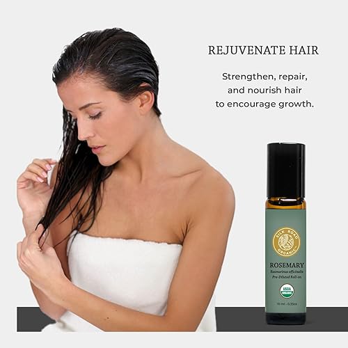 Miniatura 2 de Aceite esencial de romero orgánico y jojoba, 100% puro certificado por USDA para reparar y hacer crecer el cabello, mejorar la memoria y la