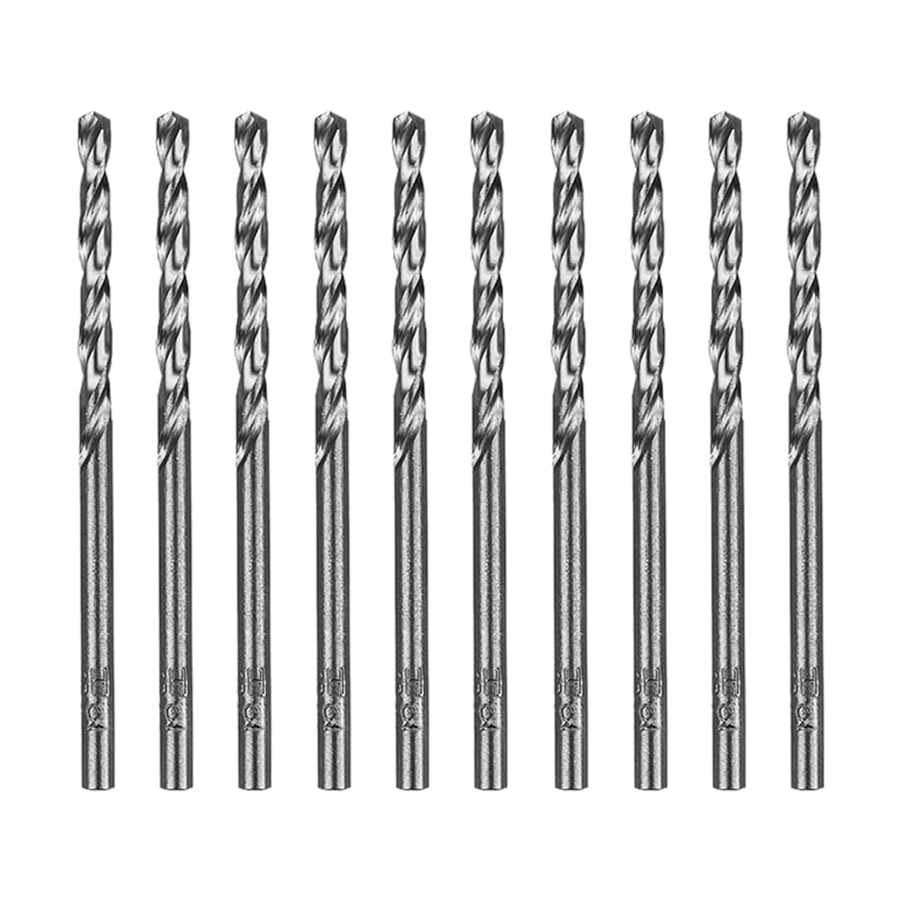 Set di 10 punte elicoidali in acciaio rapido M35 con 5% di cobalto, diametro 3 mm, per legno, metallo, acciaio e acciaio inossidabile
