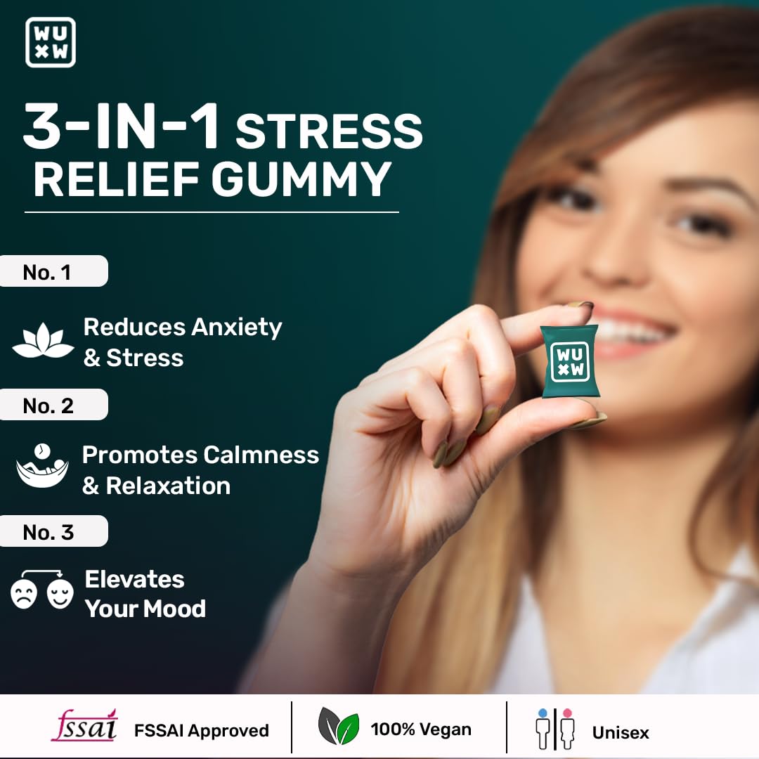 What’s Up Wellness Beauty & Stress Relief Combo. Natural Biotin for Strong Hair, Vitamin A, B6, and C for Bright Skin + L-Theanine for Reducing Anxiety & Stress. 30 Days Serving. No Side Effects. — Amazon image 6