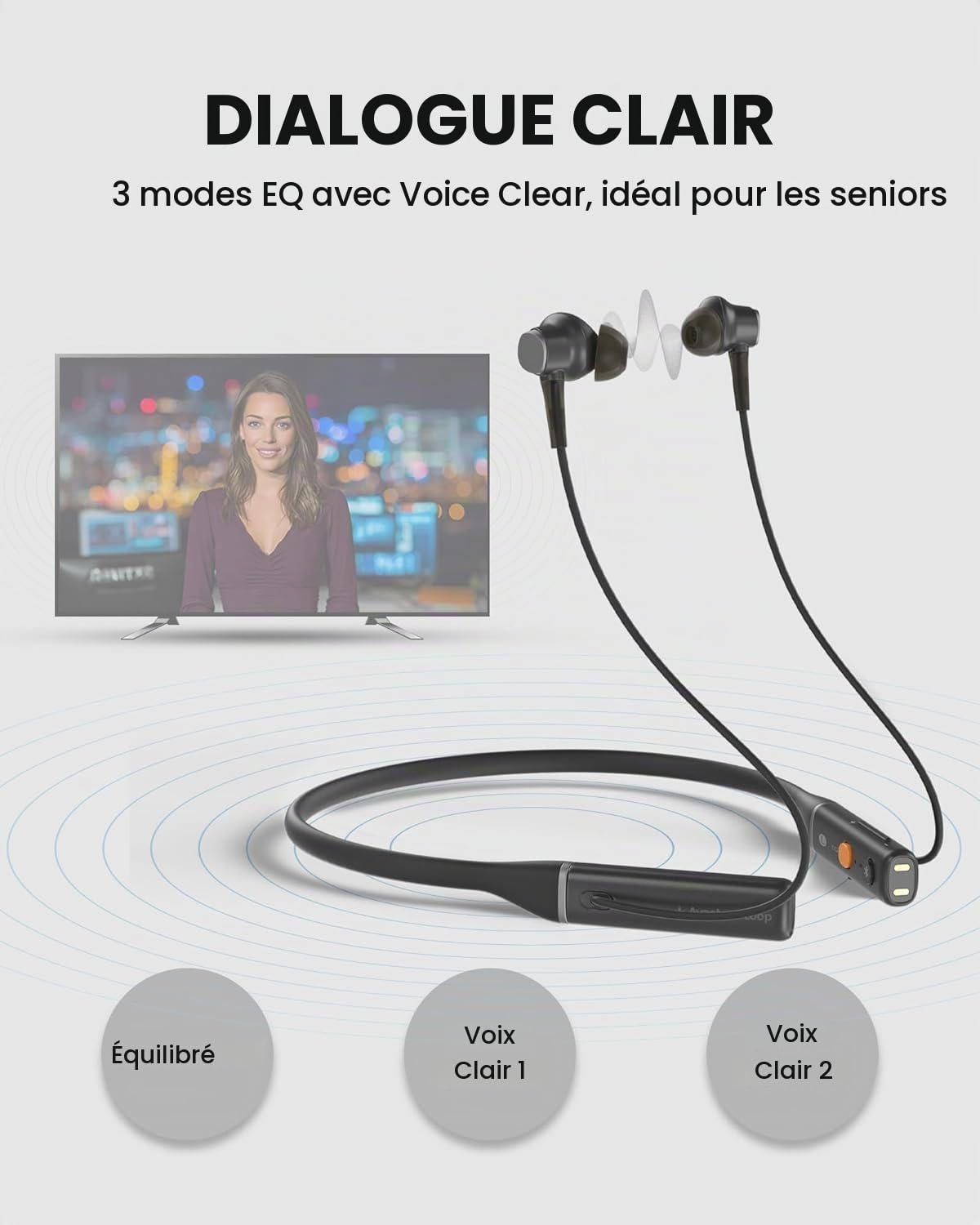 Avantree Loop Dock - Auracast et Bluetooth Écouteurs Tour de Cou