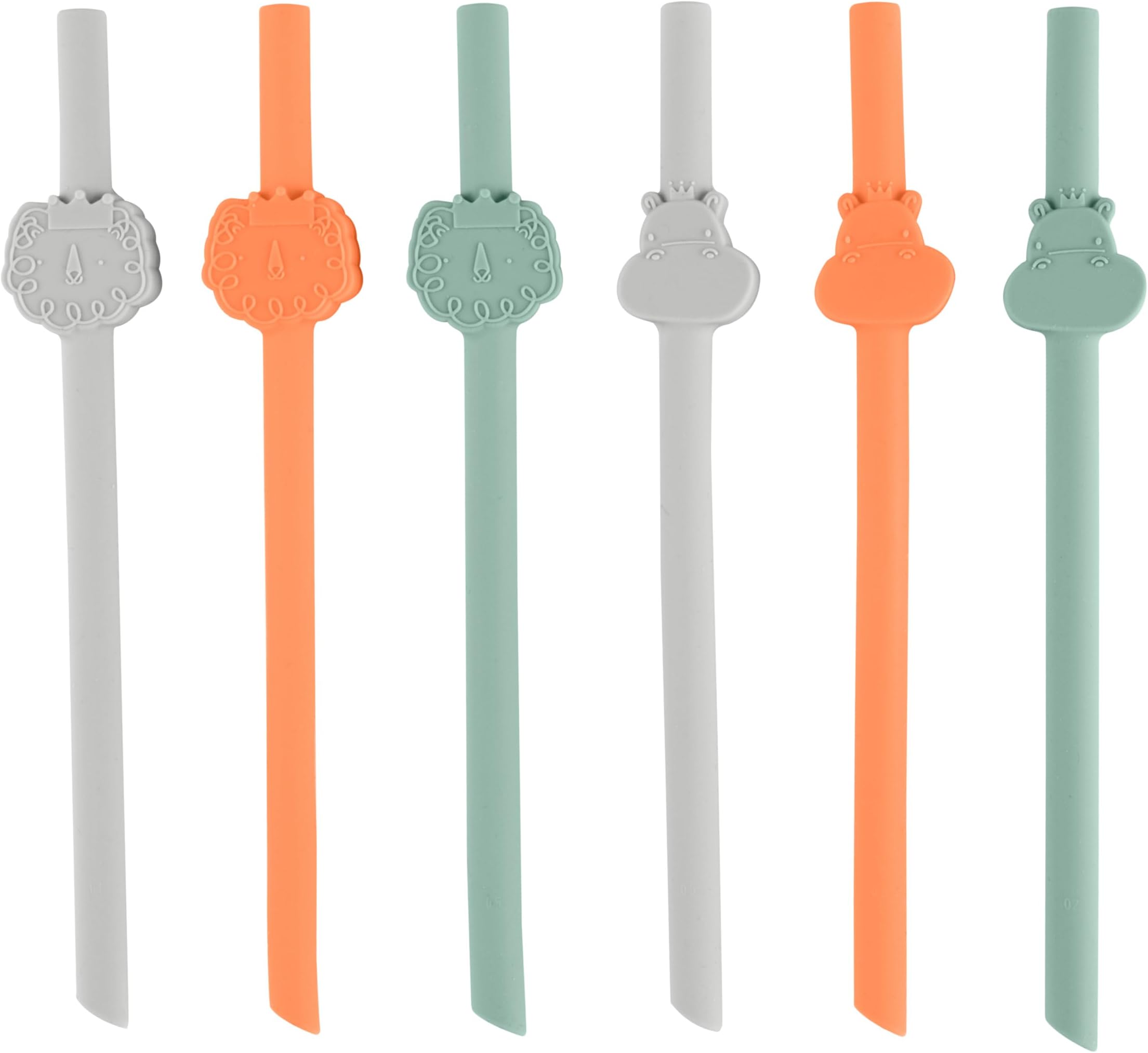 Reusable Silicone Drinking Straws | Eco-Friendly | Soft Food-Grade Silicone Construction | BPA-Free | 6-Pack with Included Cleaning Brush | Variety Pack