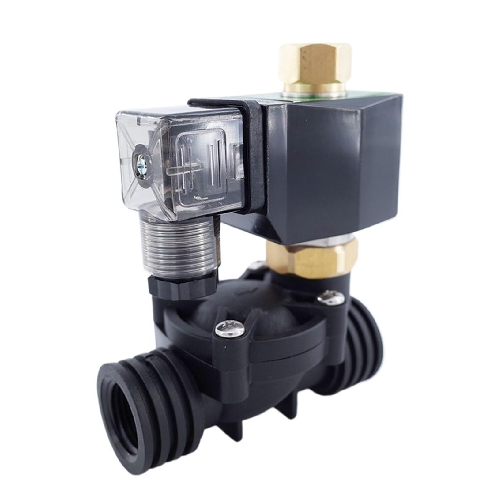 Coasddrld 3/4 Normal Open 2 Way Plastic Solenoid Valve 1/2" 1 Inch Orifice 15/20/25Mm(",Nbr,Ac110v)