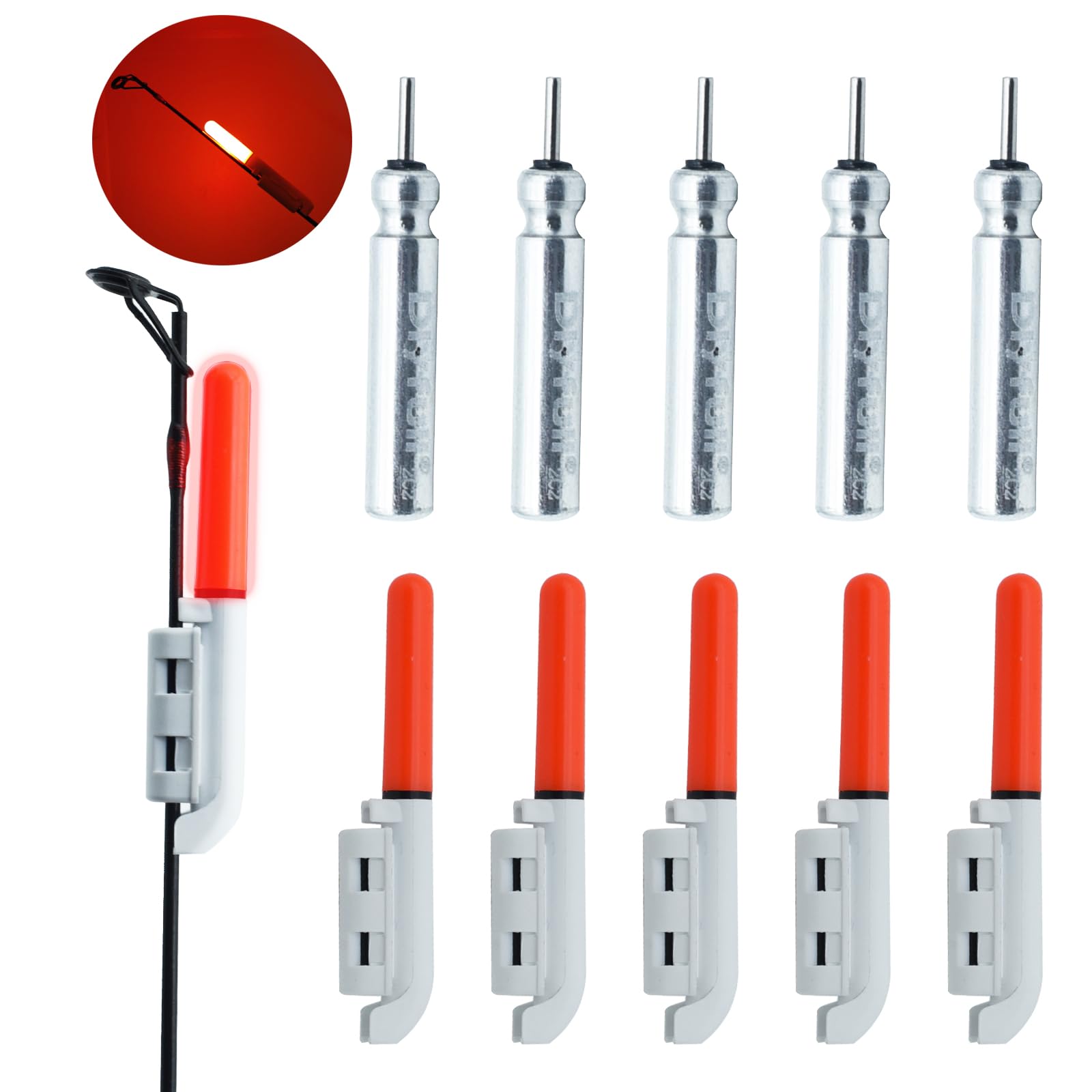 Reusable Fishing Pole Light Led for Rod Tips Glow in the Dark