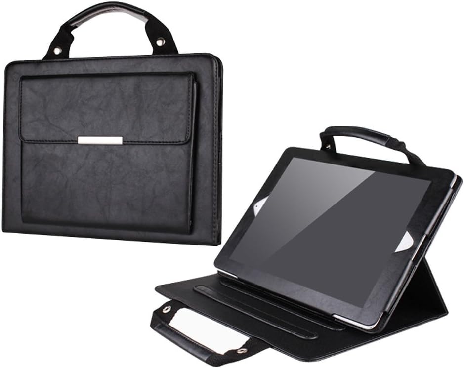 Furivy Universal Carrying Handbag Pu Leather Stand Case Cover for Ipad Mini (Mini-black)