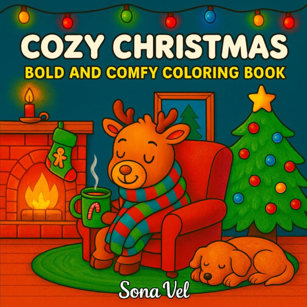 Cozy Christmas: 50 Cozy, Hygge-Inspired Christmas Coloring Pages for Adults and Kids — Relaxing Holiday Fun for All Ages (Cute & Cozy Bold Coloring Books)