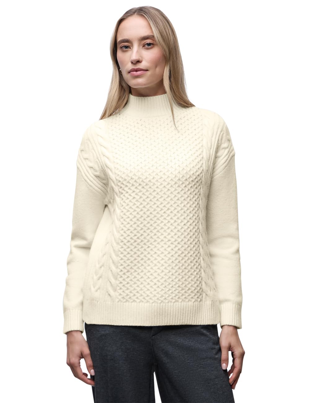 Street One Damen Pullover mit Strickmuster